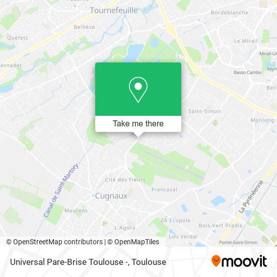 Universal Pare-Brise Toulouse - map