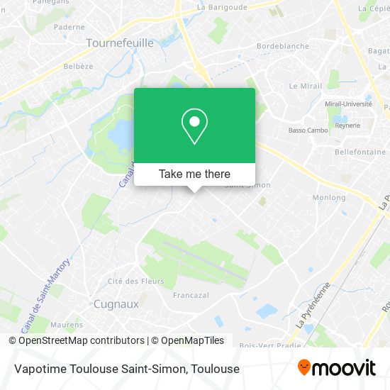 Vapotime Toulouse Saint-Simon map