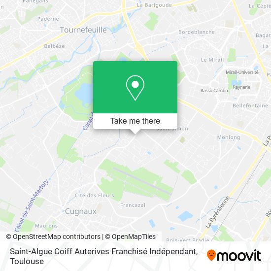 Saint-Algue Coiff Auterives Franchisé Indépendant map