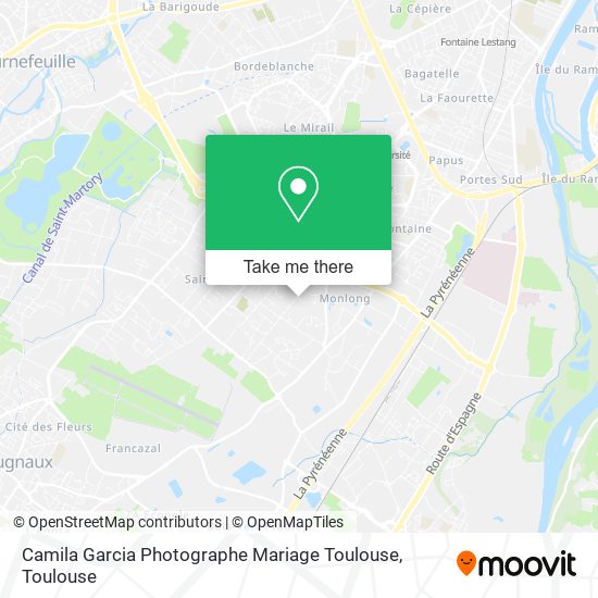 Camila Garcia Photographe Mariage Toulouse map