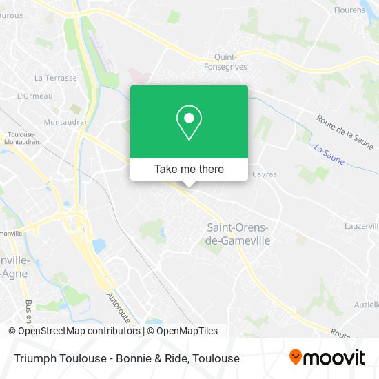 Triumph Toulouse - Bonnie & Ride map