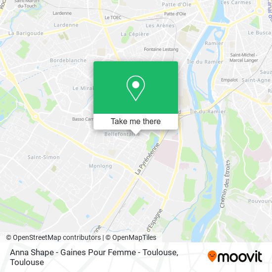 Anna Shape - Gaines Pour Femme - Toulouse map