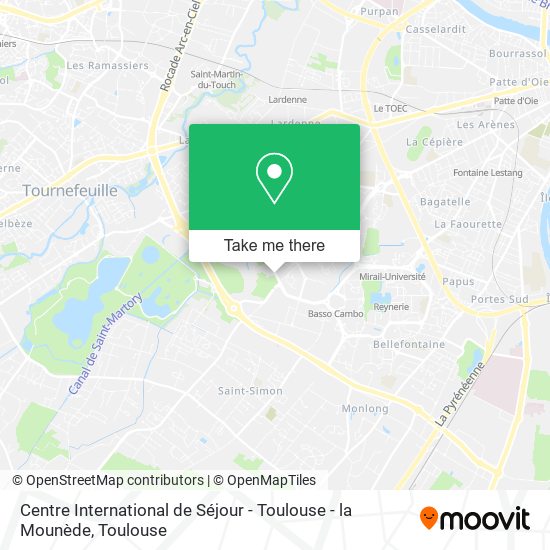 Centre International de Séjour - Toulouse - la Mounède map