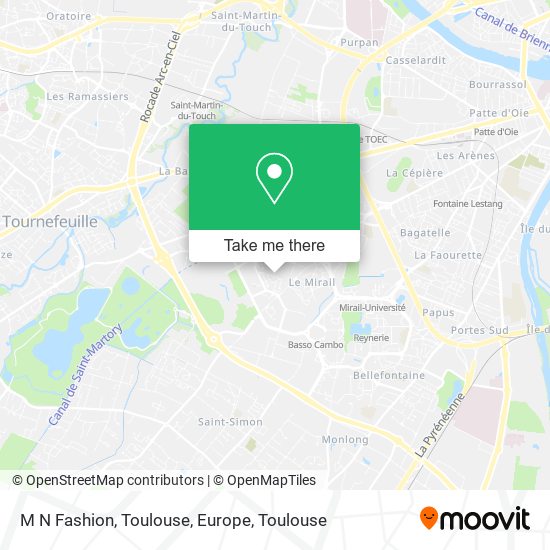 M N Fashion, Toulouse, Europe map