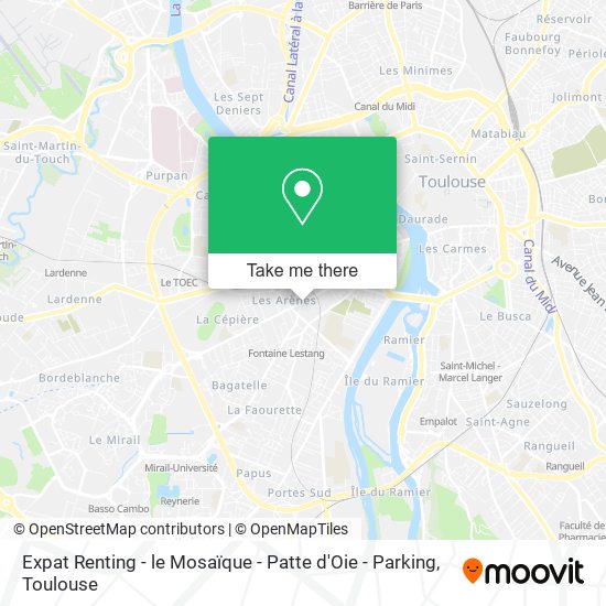Expat Renting - le Mosaïque - Patte d'Oie - Parking map
