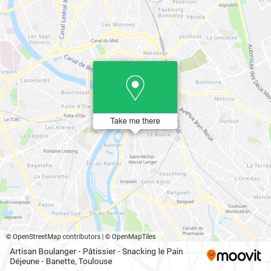 Artisan Boulanger - Pâtissier - Snacking le Pain Déjeune - Banette map