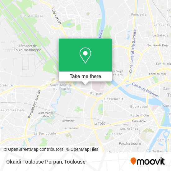 Okaidi Toulouse Purpan map