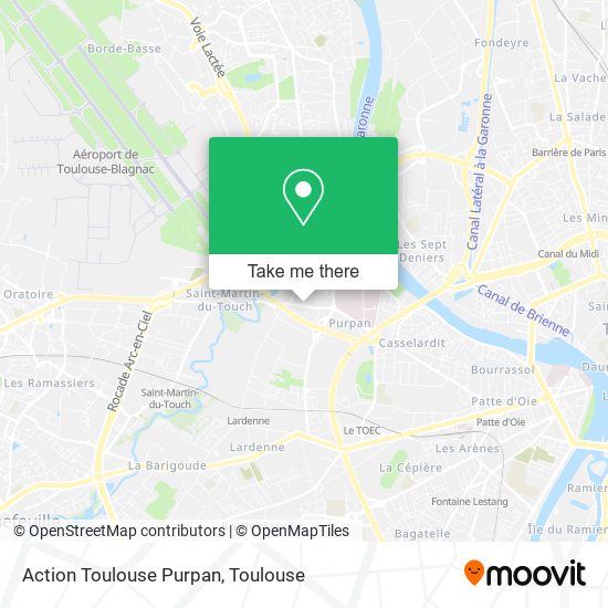 Action Toulouse Purpan map
