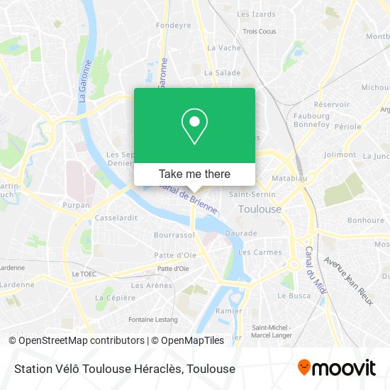 Mapa Station Vélô Toulouse Héraclès