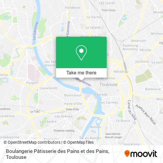 Mapa Boulangerie Pâtisserie des Pains et des Pains