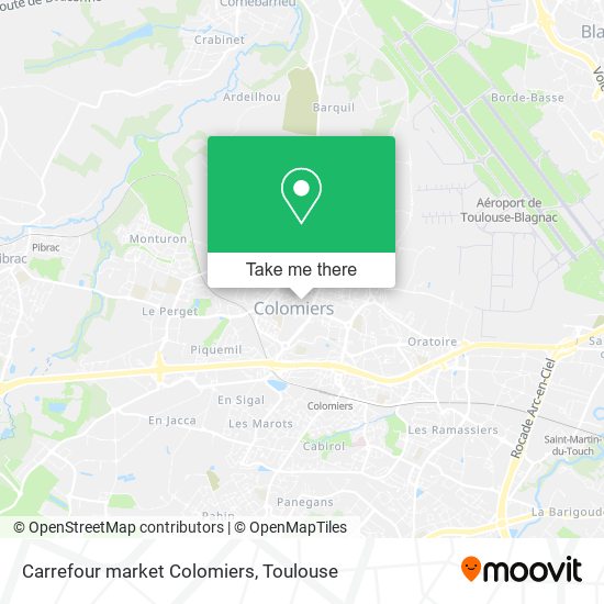 Carrefour market Colomiers map