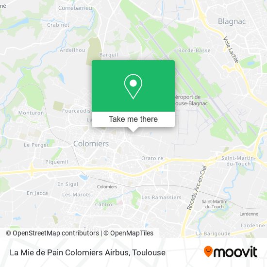 La Mie de Pain Colomiers Airbus map