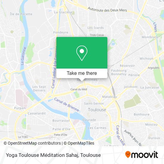 Mapa Yoga Toulouse Méditation Sahaj