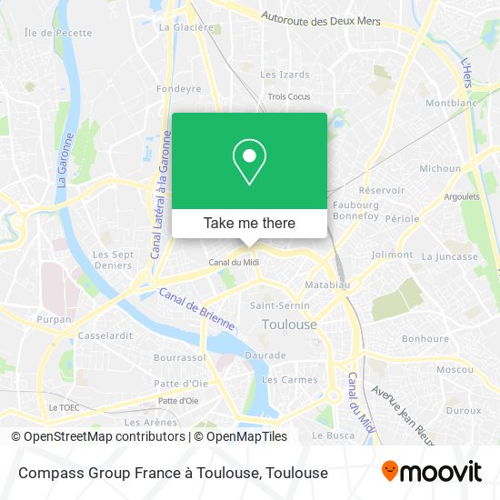 Mapa Compass Group France à Toulouse