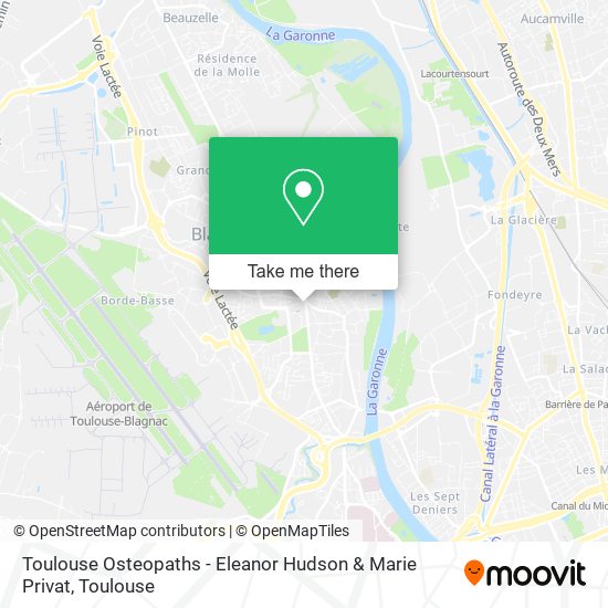 Toulouse Osteopaths - Eleanor Hudson & Marie Privat map