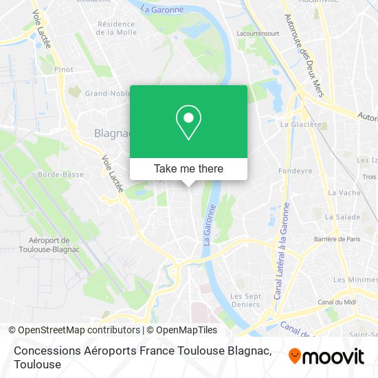 Concessions Aéroports France Toulouse Blagnac map