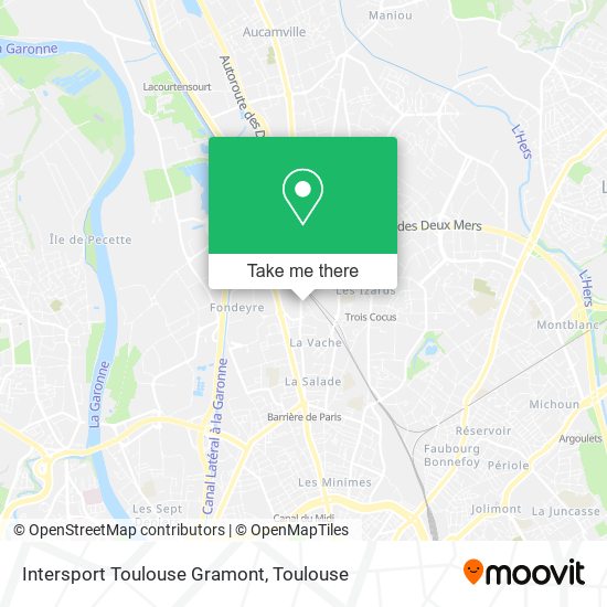 Intersport Toulouse Gramont map