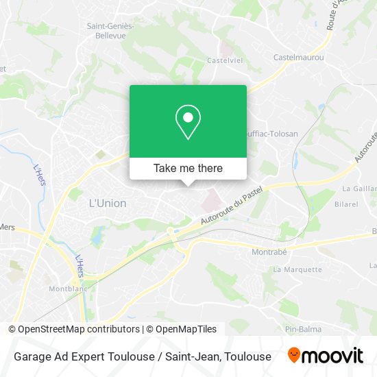 Mapa Garage Ad Expert Toulouse / Saint-Jean