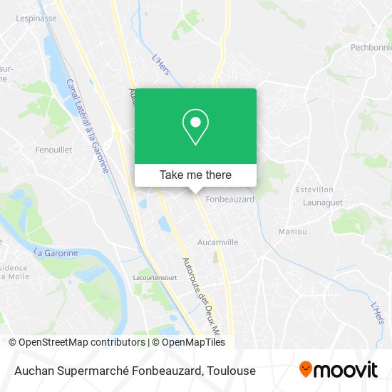 Auchan Supermarché Fonbeauzard map
