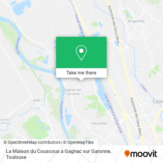 Mapa La Maison du Couscous a Gagnac sur Garonne