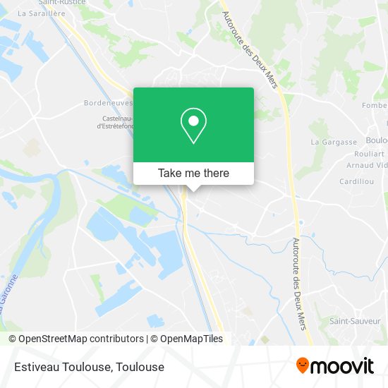 Mapa Estiveau Toulouse