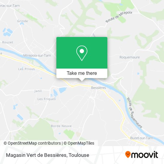 Magasin Vert de Bessières map