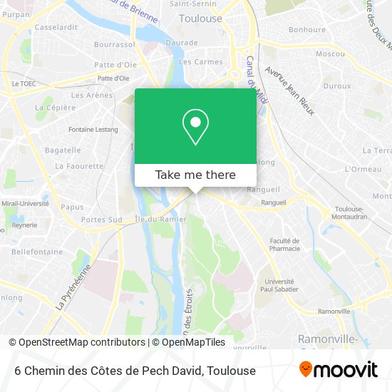6 Chemin des Côtes de Pech David map