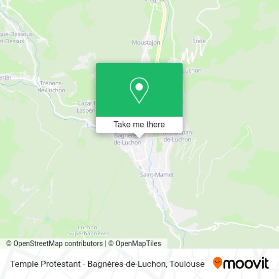 Temple Protestant - Bagnères-de-Luchon map