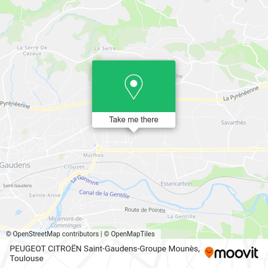 PEUGEOT CITROËN Saint-Gaudens-Groupe Mounès map