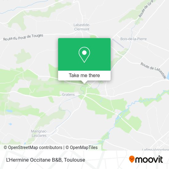 L'Hermine Occitane B&B map