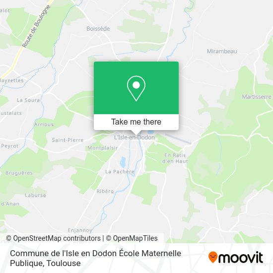 Commune de l'Isle en Dodon École Maternelle Publique map