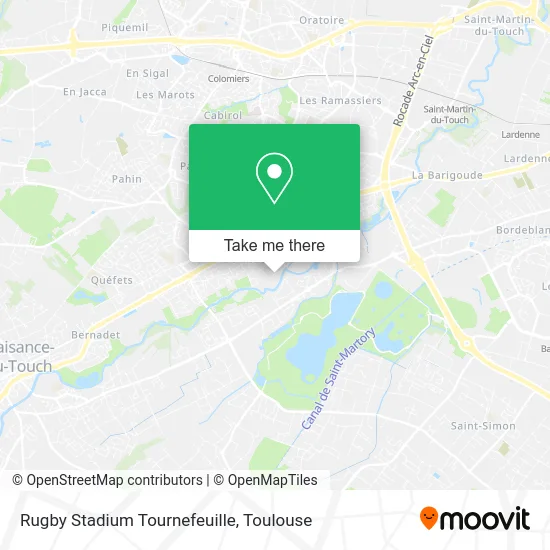 Rugby Stadium Tournefeuille map