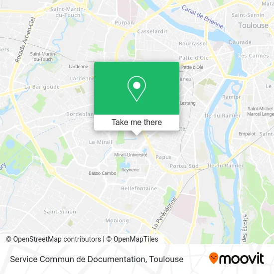 Service Commun de Documentation map