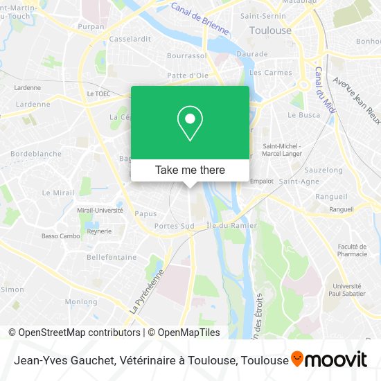 Jean-Yves Gauchet, Vétérinaire à Toulouse map