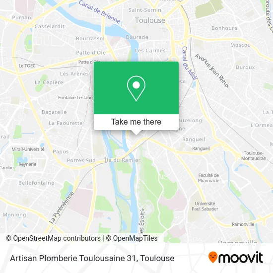 Mapa Artisan Plomberie Toulousaine 31