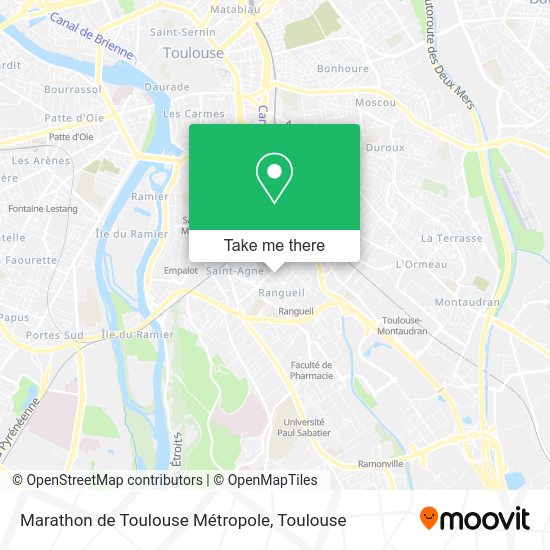 Marathon de Toulouse Métropole map