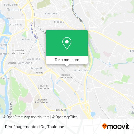 Déménagements d'Oc map