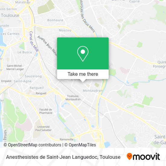 Anesthesistes de Saint-Jean Languedoc map