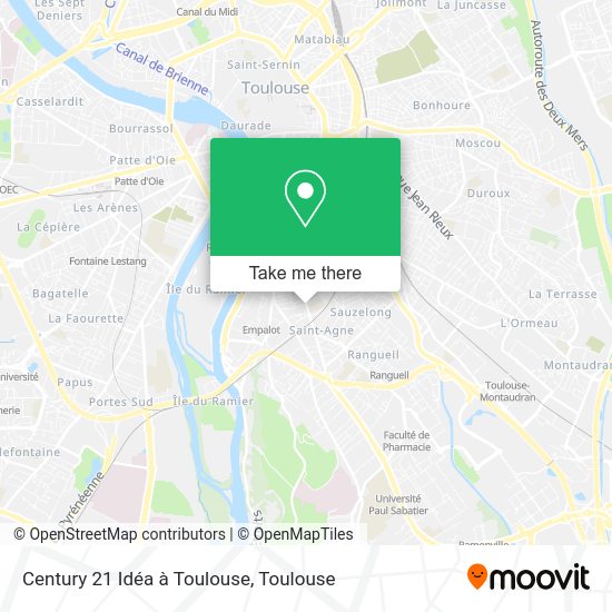 Century 21 Idéa à Toulouse map