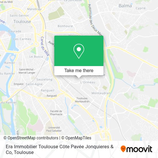 Era Immobilier Toulouse Côte Pavée Jonquieres & Co map