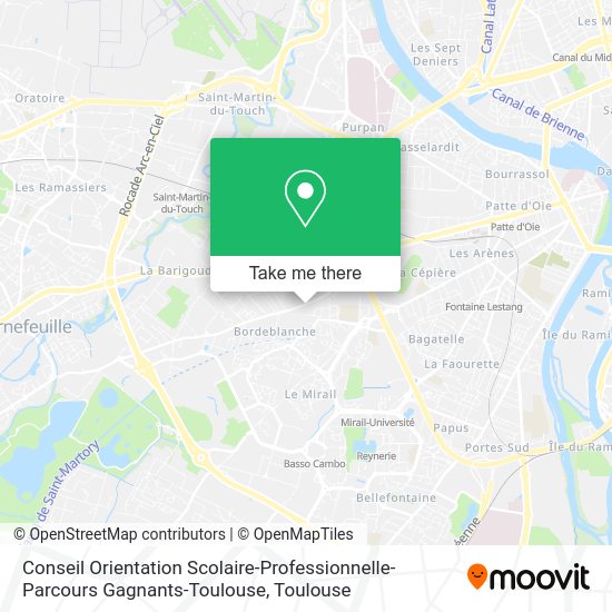 Conseil Orientation Scolaire-Professionnelle-Parcours Gagnants-Toulouse map