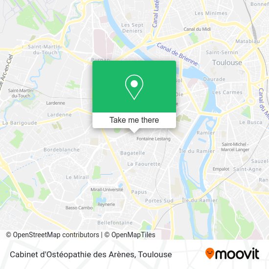 Cabinet d'Ostéopathie des Arènes map
