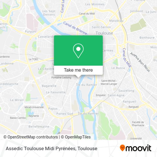 Assedic Toulouse Midi Pyrénées map