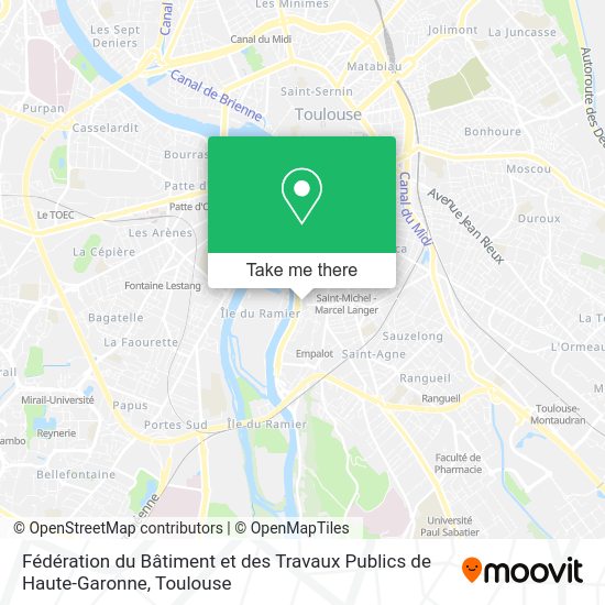 Fédération du Bâtiment et des Travaux Publics de Haute-Garonne map
