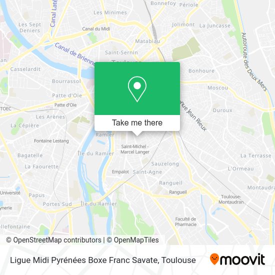 Ligue Midi Pyrénées Boxe Franc Savate map