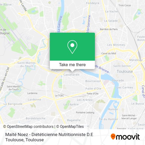 Maïté Noez - Diététicienne Nutritionniste D.E Toulouse map