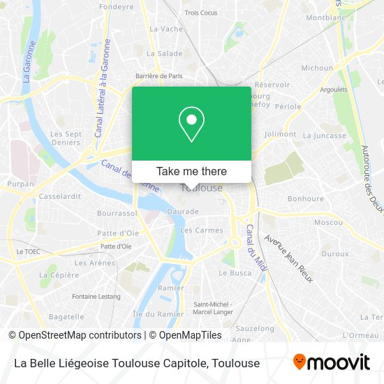 La Belle Liégeoise Toulouse Capitole map