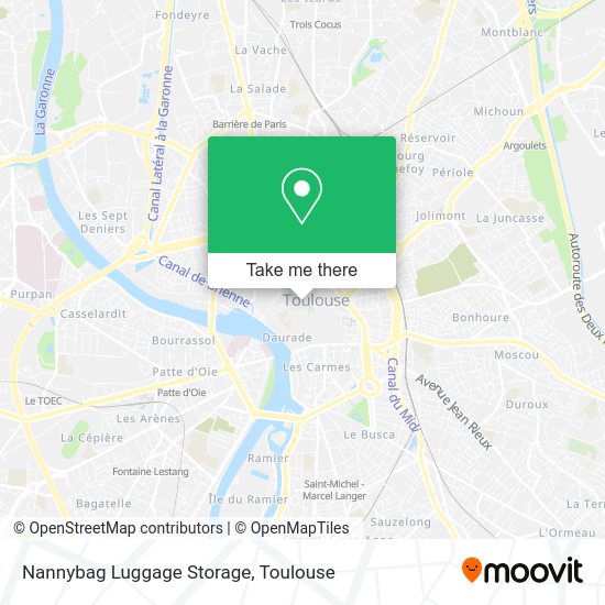Nannybag Luggage Storage map