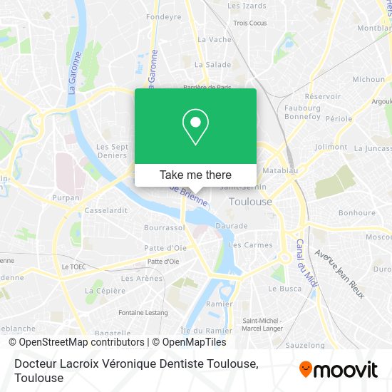Docteur Lacroix Véronique Dentiste Toulouse map