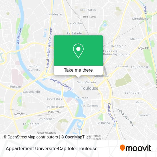 Appartement Université-Capitole map